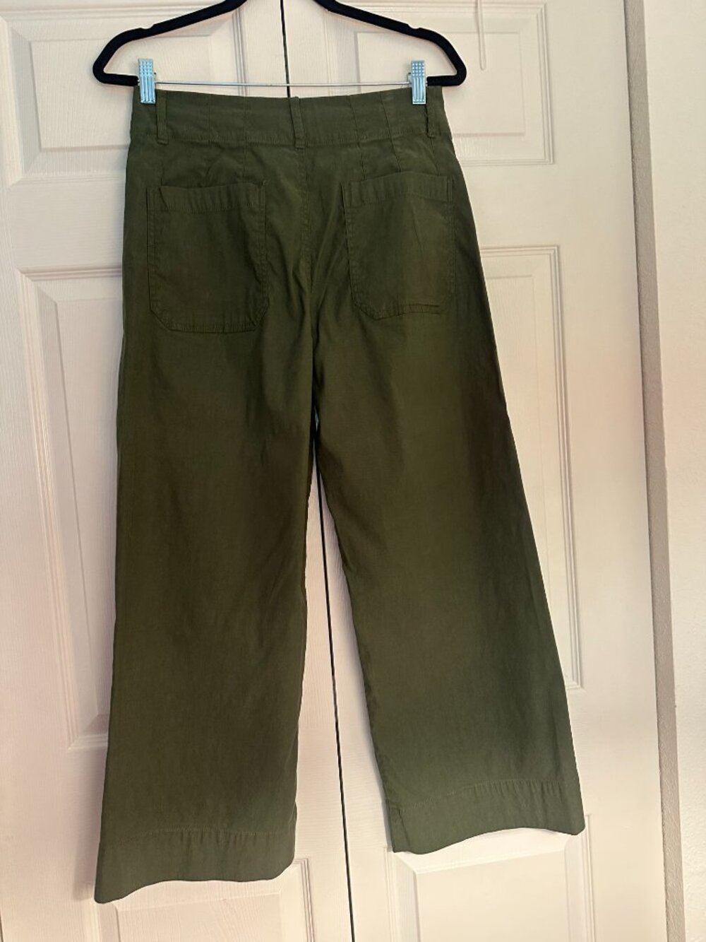 Anthropologie Maeve Colette High-Rise Wide-Leg Cropped Pants in Magic Fabric 30 - Picture 5 of 7